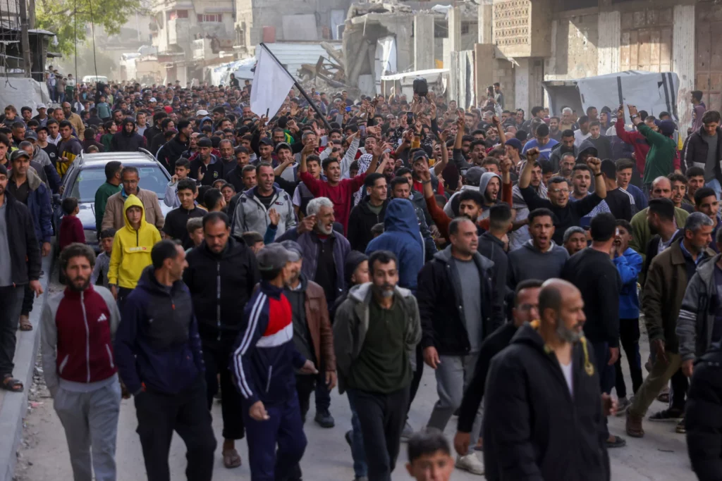 Marcha en Gaza contra Hamas