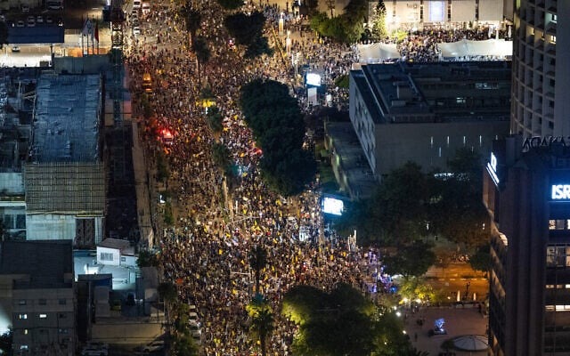 Masiva marcha en Tel Aviv por los rehenes